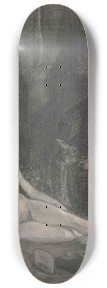 Flicien Rops - Winter Evening 8.25 inch art skate deck
