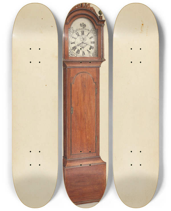 Triptych art skateboard deck of Nicholas Gorid Clock_1 by Nicholas Gorid (20-)