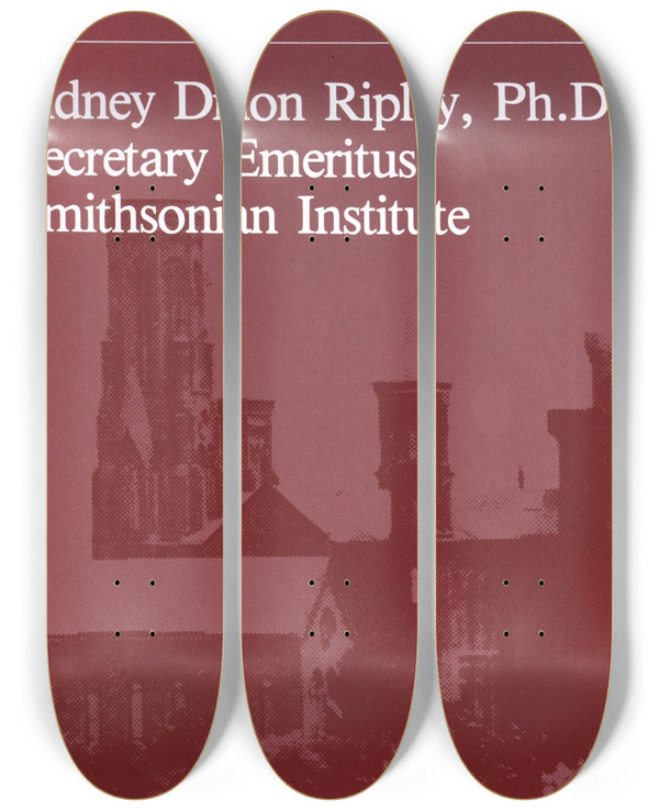 Triptych art skateboard deck of National Institutes Of Health Twenty Years Agrowing by National Institutes Of Health (1887)