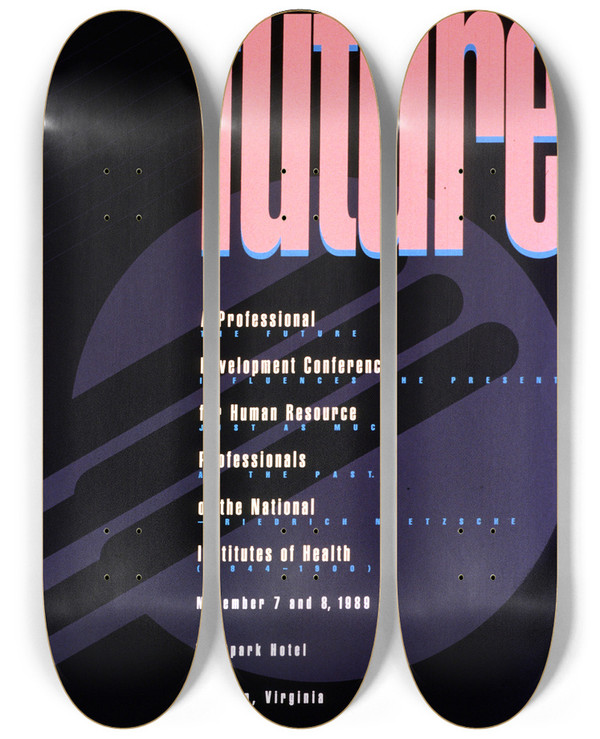 Triptych art skateboard deck of National Institutes Of Health Future by National Institutes Of Health (1887)