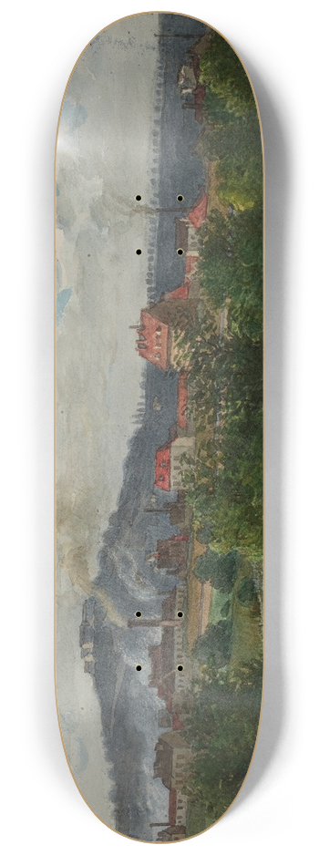 Flix Brard - Vue de la porte de Vanves prise de la rue de Bagneux au Grand-Montrouge 8.25 inch art skate deck