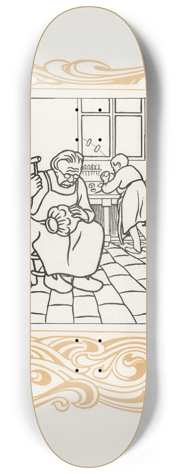 Flix Vallotton - Les Objets en Metal 8.25 inch art skate deck