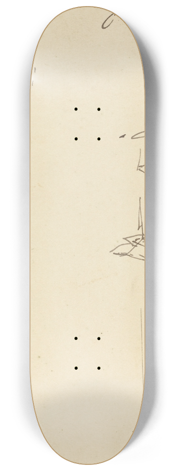 Flix Ziem - A Cove with a Sailboat 8.25 inch art skate deck