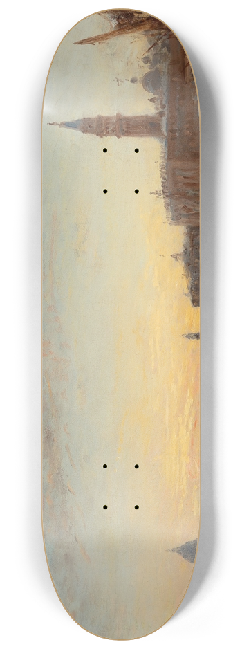 Flix Ziem - Gondoliers at Esclavons Quay, Venice 8.25 inch art skate deck