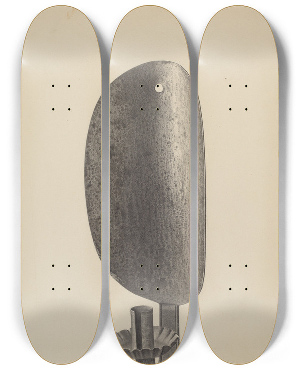 Triptych art skateboard deck of Amelia Tuccio Candle Sconce_4 by Amelia Tuccio (20-)