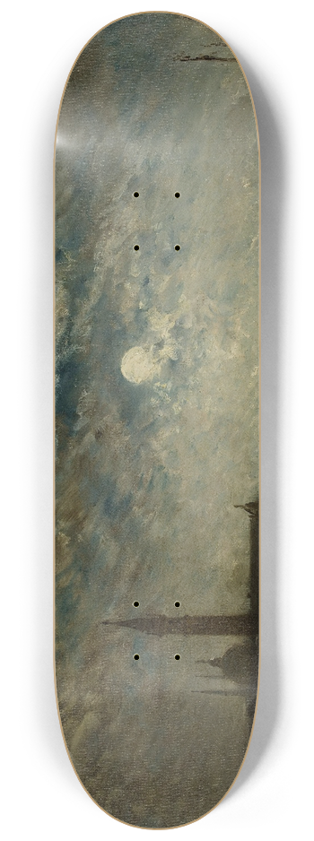 Flix Ziem - Venise et le Campanile au clair de lune 8.25 inch art skate deck