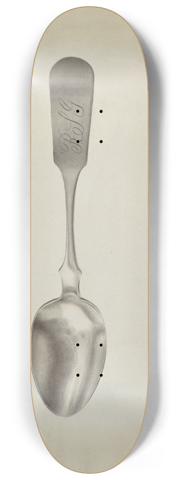 Florence Grant Brown - Silver Tablespoon 8.25 inch art skate deck