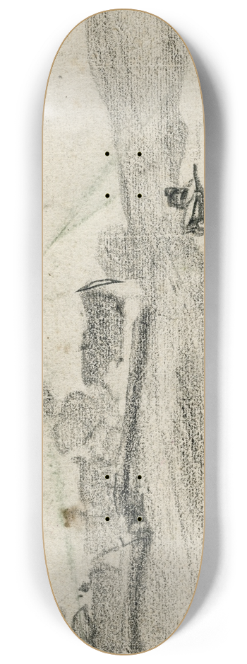 Floris Verster - Barrow in a landscape with farmhouse 8.25 inch art skate deck