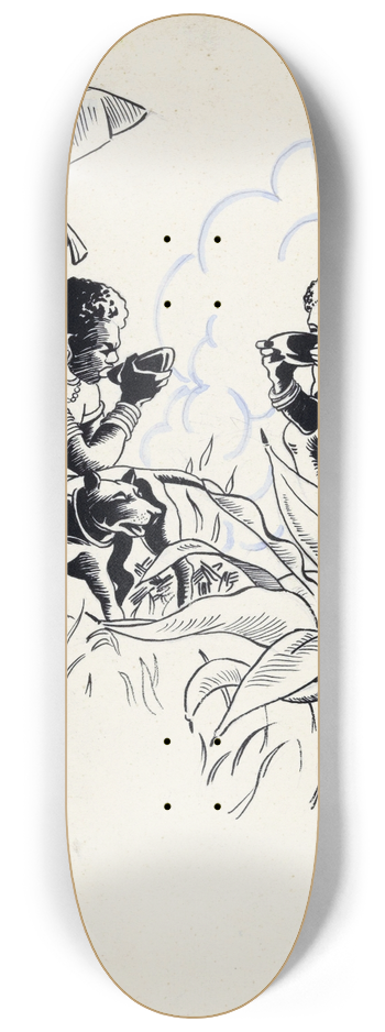 F. Ockerse - Drinkende Nieuw-Guineers 8.25 inch art skate deck