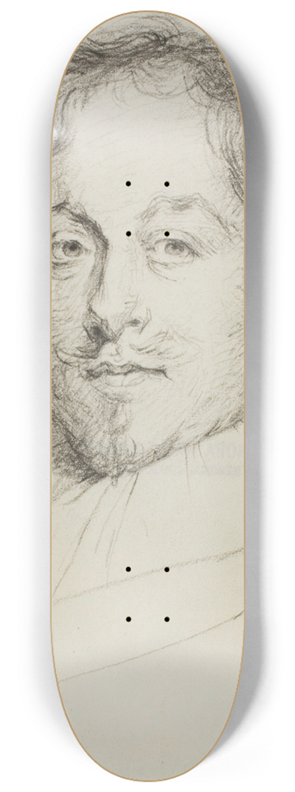 Follower of Anthony van Dyck - Constantijn Huygens 8.25 inch art skate deck