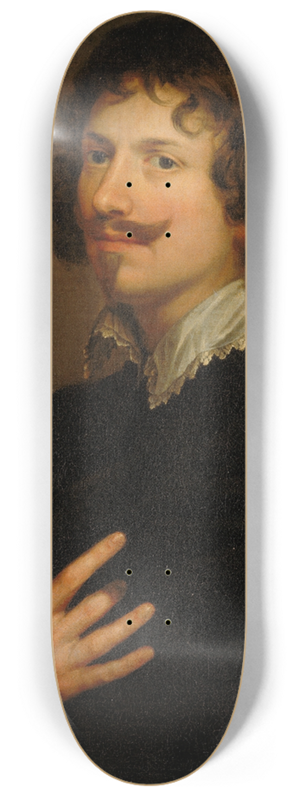Follower of Anthony van Dyck - Portrait of Adriaen Hanneman 8.25 inch art skate deck