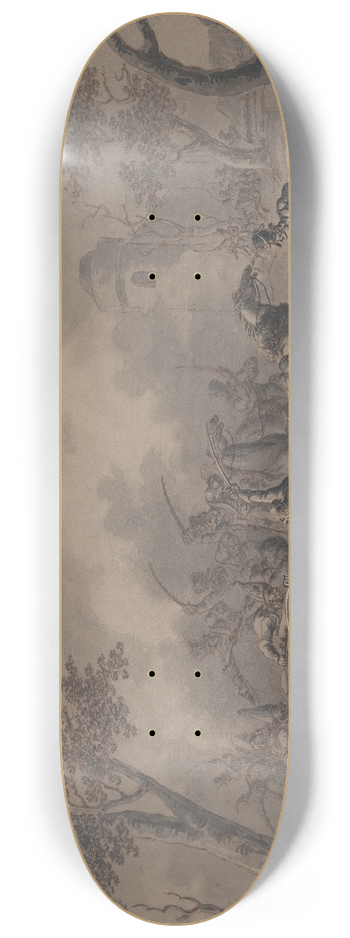 Follower of Dirk Langendijk - A Battle Between Cavalrymen and Infantry 8.25 inch art skate deck
