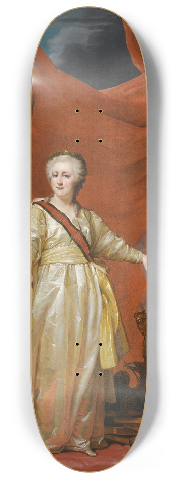 Follower of Dmitry Grigorievich Levitsky - Portrait Of Catherine The Great As Legislator In The Temple Of The Goddess Of Justice 8.25 inch art skate deck