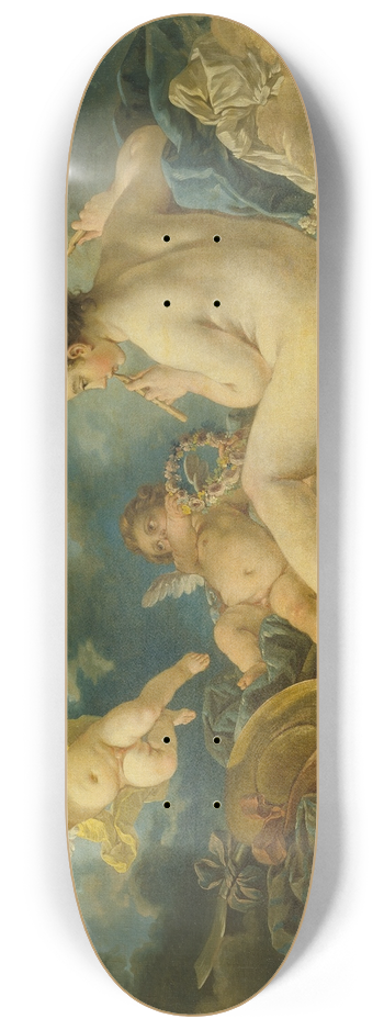 Follower Of Franois Boucher - Seated Nymph with Flutes 8.25 inch art skate deck