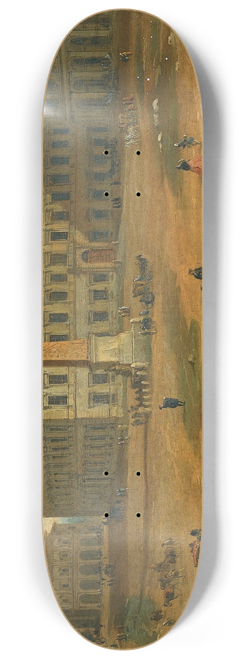 Follower of Gaspar van Wittel - Rome, A View Of Piazza San Giovanni Laterano With Figures And Horse-Drawn Carts 8.25 inch art skate deck