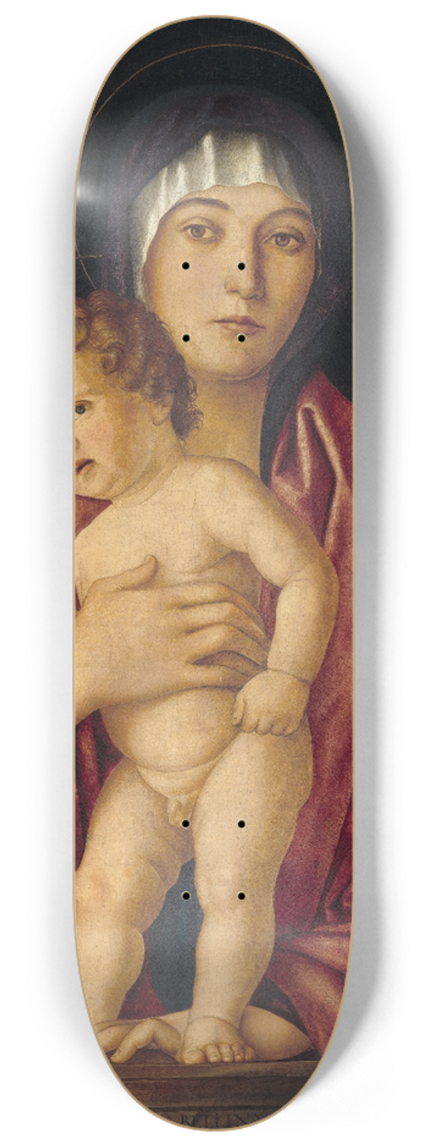 Follower of Giovanni Bellini - Madonna and Child with Saints 8.25 inch art skate deck