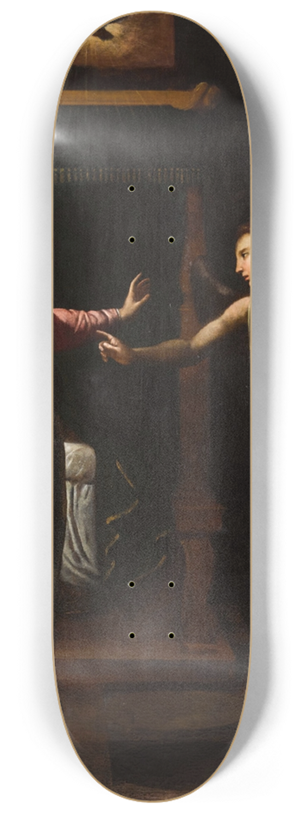 Follower of Luca Cambiaso - The Annunciation 8.25 inch art skate deck