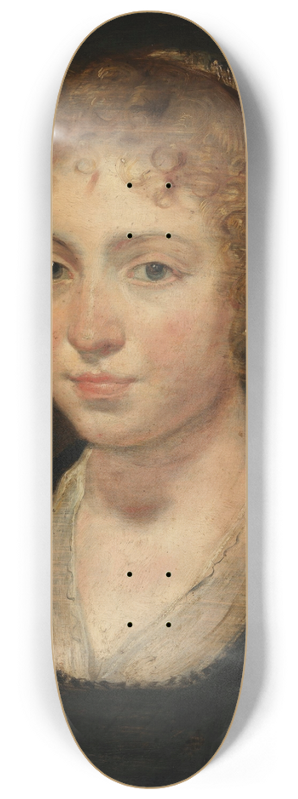 Follower of Peter Paul Rubens - Head of a Young Girl 8.25 inch art skate deck