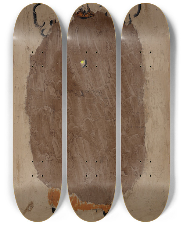 Triptych art skateboard deck of Paul Klee Wstenruber by Paul Klee (1879-1940)