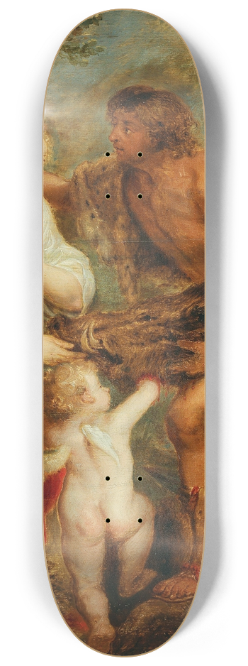 Follower of Peter Paul Rubens - Meleager presenting the head of the Calydonian boar to Atalanta 8.25 inch art skate deck