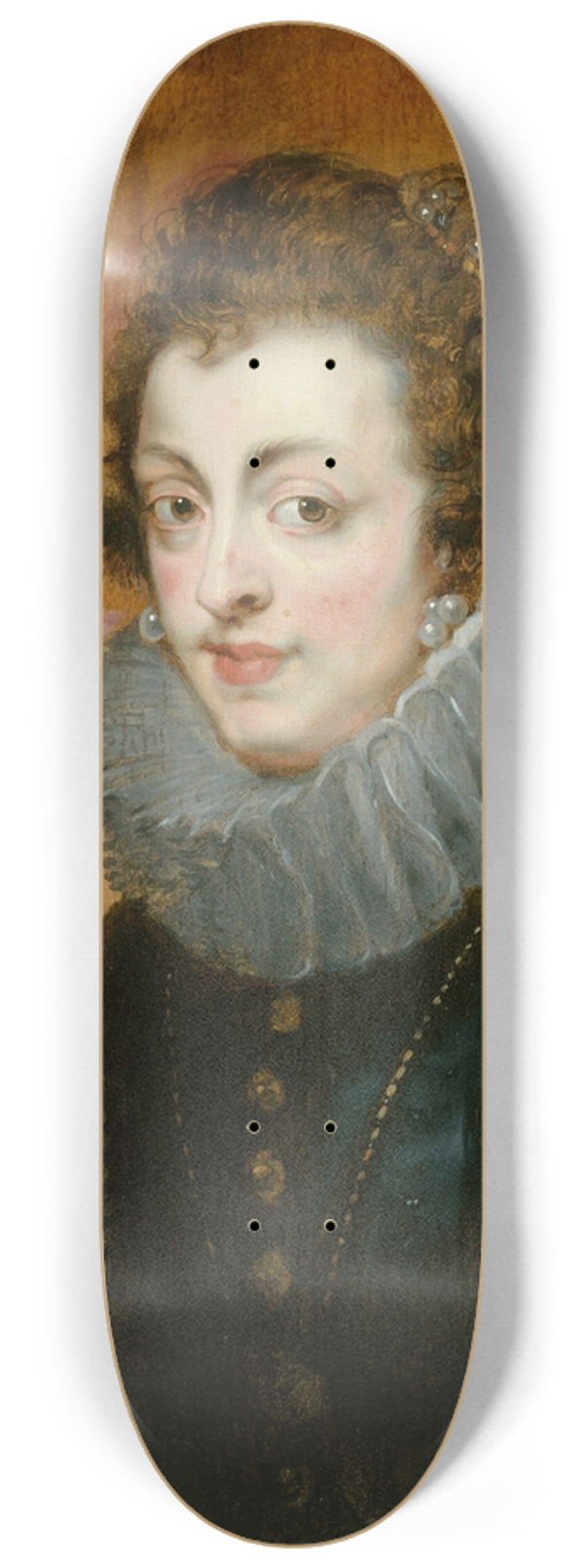 Follower of Peter Paul Rubens - Portrait of Isabella of Bourbon 8.25 inch art skate deck