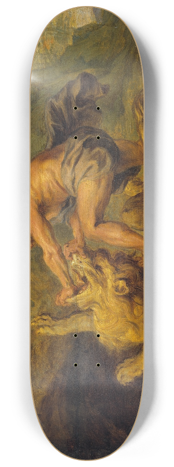Follower of Peter Paul Rubens - Samson and the Lion. Study 8.25 inch art skate deck