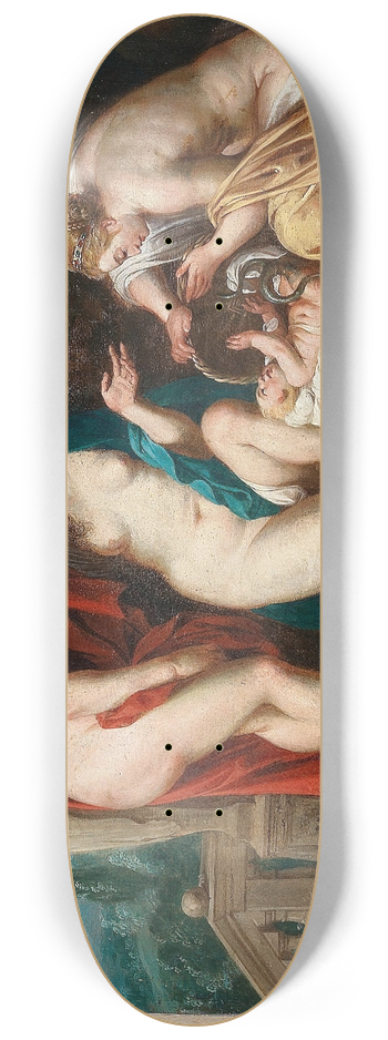 Follower of Peter Paul Rubens - The Daughters Of Cecrops Finding The Child Erichthonius 8.25 inch art skate deck