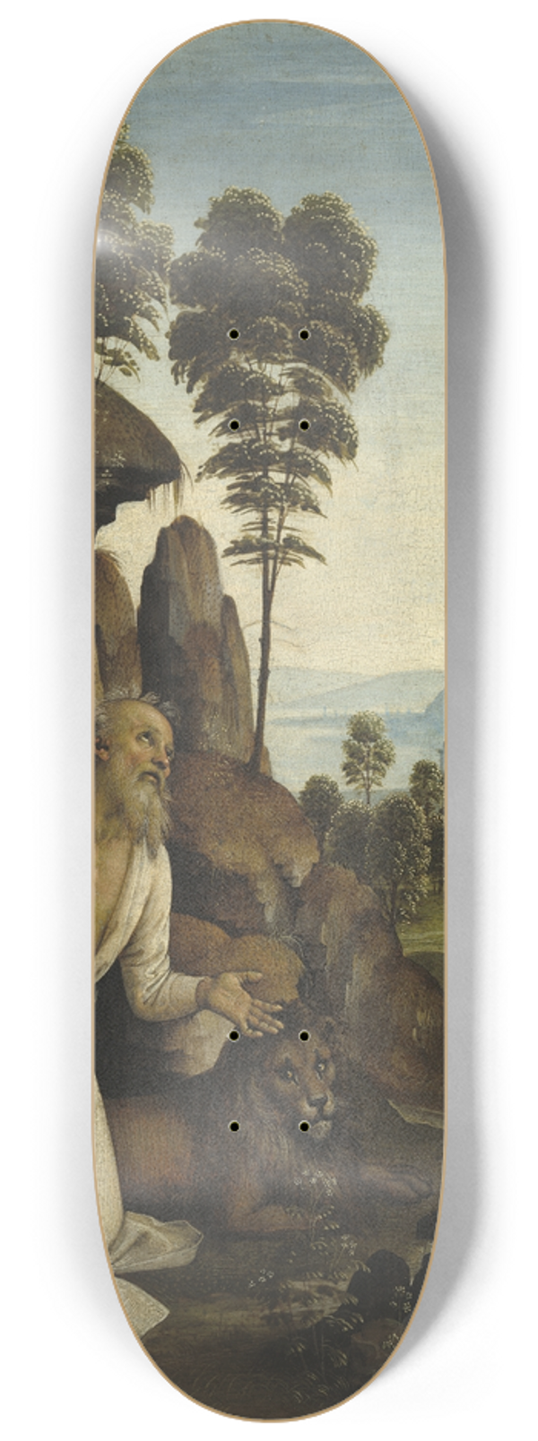 Follower of Pietro Perugino - Saint Jerome in the Wilderness 8.25 inch art skate deck