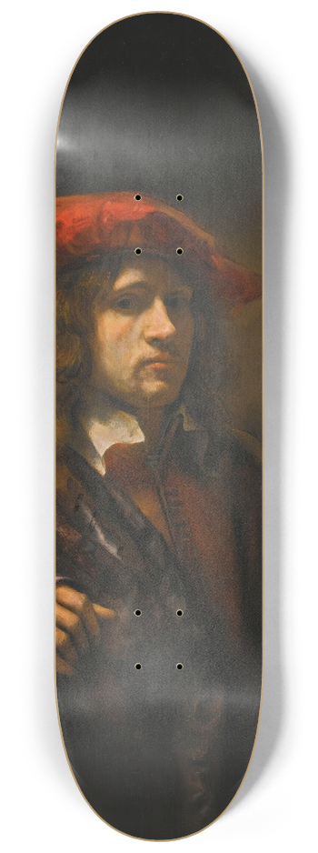 Follower of Rembrandt van Rijn - Portrait Of A Young Man 8.25 inch art skate deck