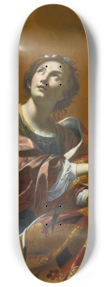 Follower Of Simon Vouet - Saint Cecilia 8.25 inch art skate deck