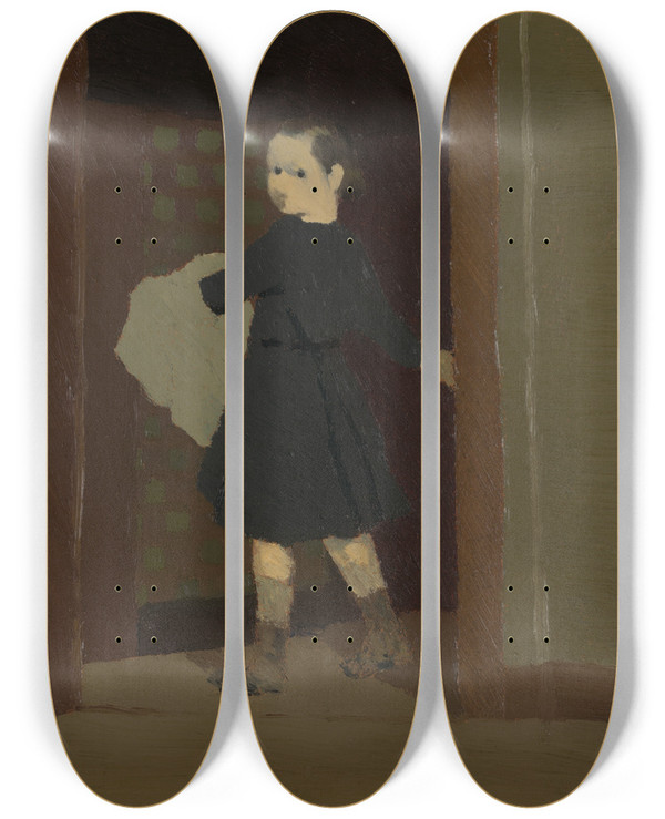 Triptych art skateboard deck of Douard Vuillard The Child At Thedoor by douard Vuillard (1868-1940)