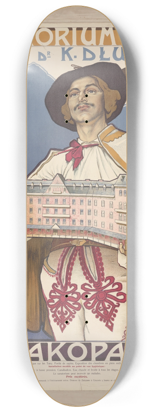 Foltz - Sanatorium Pour Maladies de Poitrine. Directeur dr K. Duski (Sanatorium Chorb Pucnych) 8.25 inch art skate deck