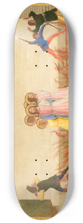 Fra Angelico - Saints Cosmas and Damian and their Brothers Surviving the Stake 8.25 inch art skate deck