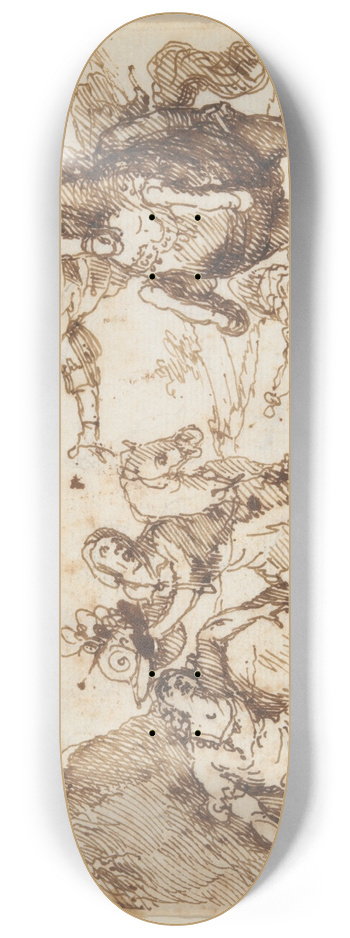 Francesco Allegrini - Scene from Tassos GerusalemmeLiberata 8.25 inch art skate deck