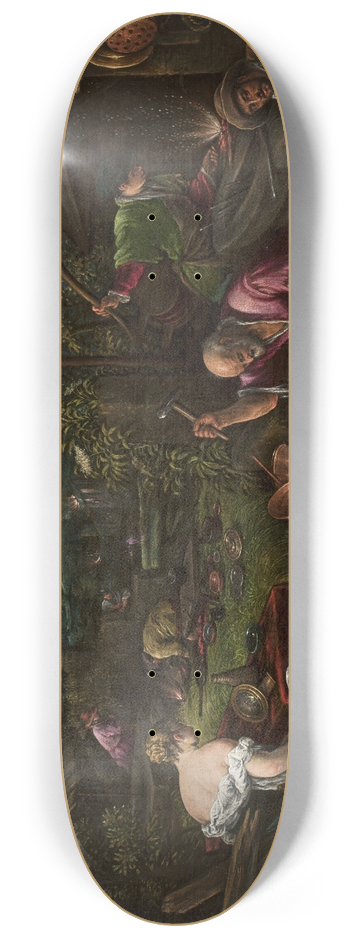 Francesco Bassano the Elder - Forge of Vulcan 8.25 inch art skate deck