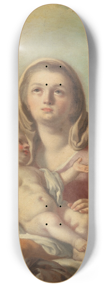 Francesco de Mura - Virgin and Child with St John the Baptist 8.25 inch art skate deck