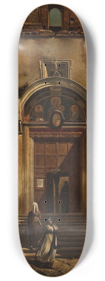 Francesco Diofebi - The Side Steps From The Capitol To The Church Of S. Maria In Aracoeli, Rome 8.25 inch art skate deck