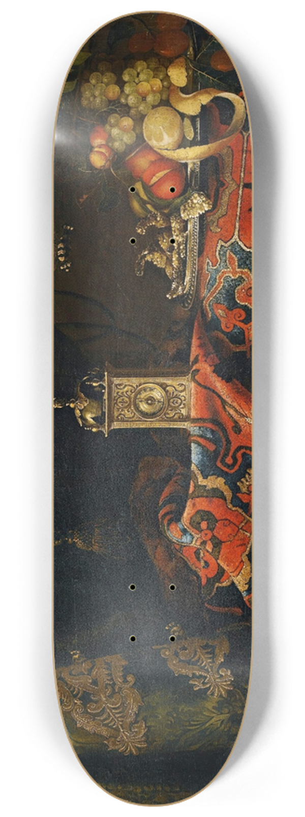 FRANCESCO FIERAVINO - Still Life With Carpet And Clock 8.25 inch art skate deck