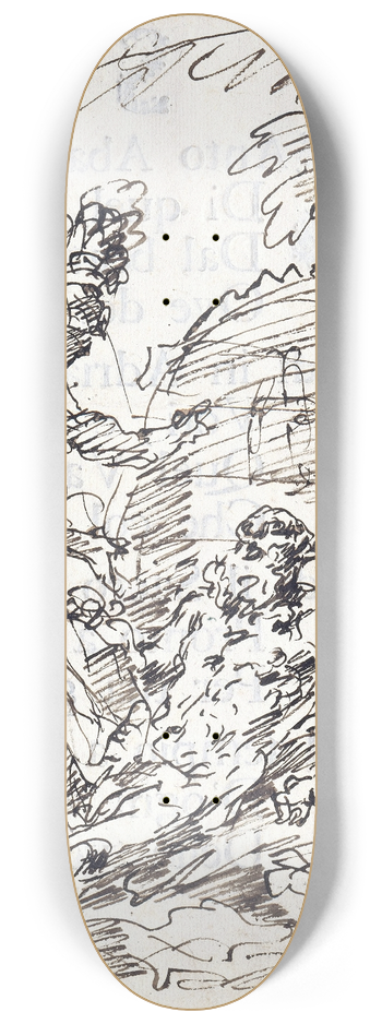 Francesco Fontebasso - Alexander and Diogenes 8.25 inch art skate deck