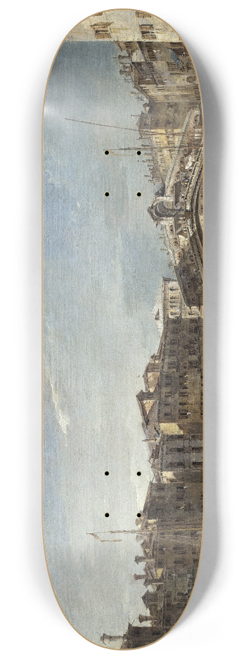 Francesco Guardi - Grand Canal with the Rialto Bridge,Venice 8.25 inch art skate deck