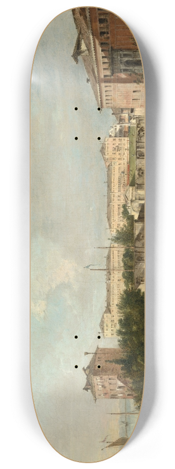 Francesco Guardi - The Garden of Palazzo Contarini dal Zaffo 8.25 inch art skate deck