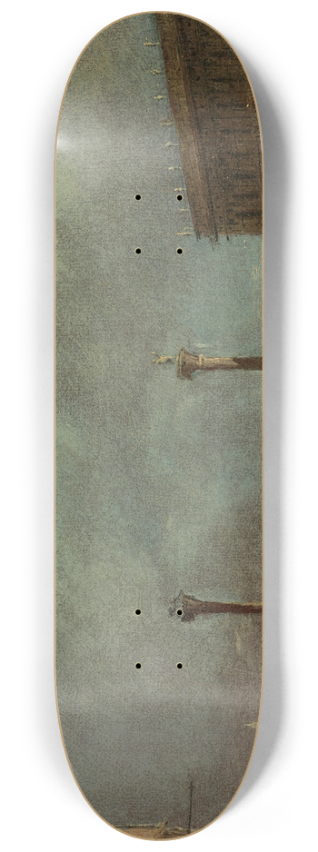 Francesco Guardi - Venice, the Piazzetta looking south, with a view of the Doges Palace and the Biblioteca Marciana, the island of San Giorgio Maggiore beyond 8.25 inch art skate deck