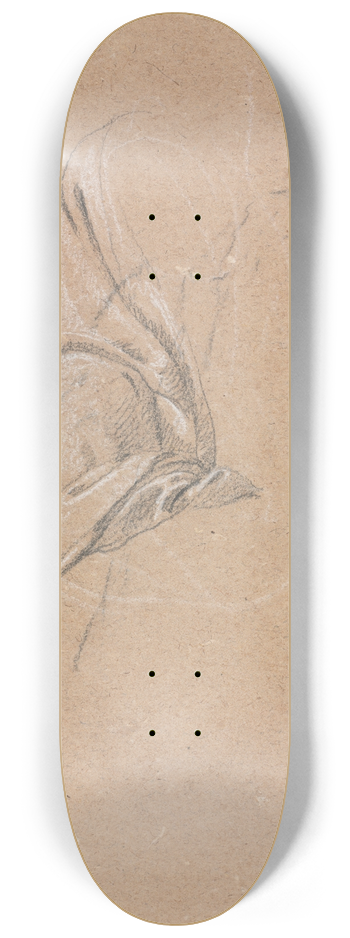 Francesco Lorenzi - Drapery study with left hand 8.25 inch art skate deck