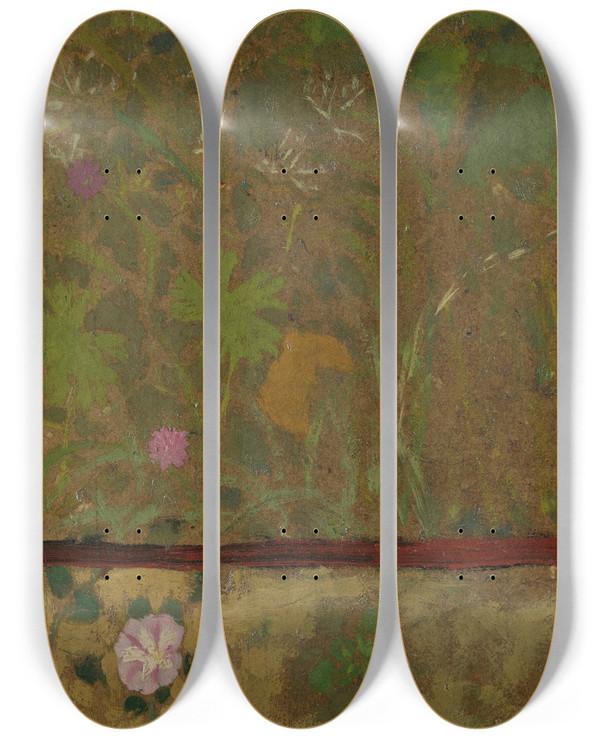 Triptych art skateboard deck of Douard Vuillard Le Ptunia by douard Vuillard (1868-1940)