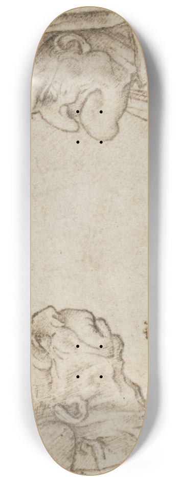 Francesco Melzi - Two Grotesque Heads 8.25 inch art skate deck