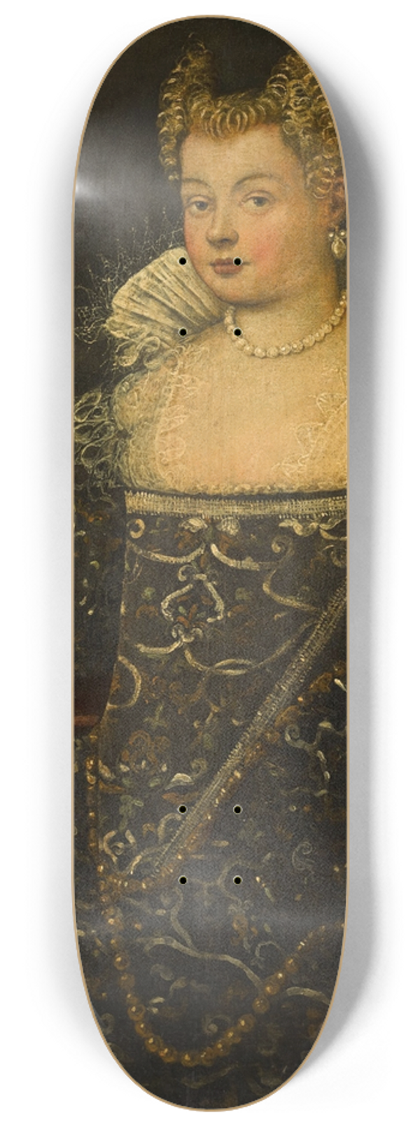 Francesco Montemezzano - Portrait of a lady, traditionally identified as Rita Bellesi 8.25 inch art skate deck