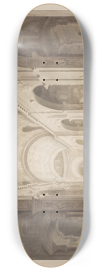 Francesco Pannini - Das Innere der Peterskirche in Rom 8.25 inch art skate deck