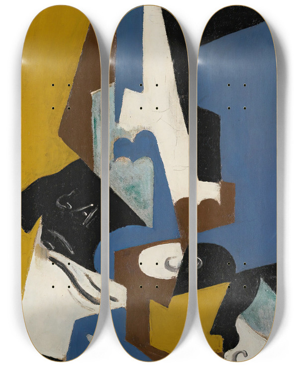 Triptych art skateboard deck of Mara Blanchard Nature Morte by Maria Blanchard (1881-1932)