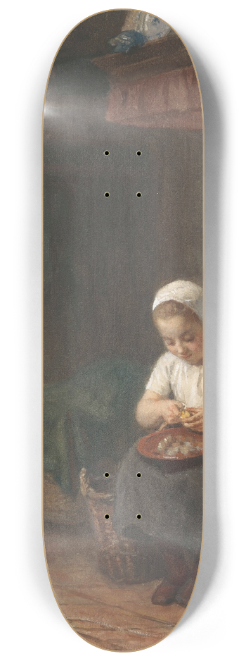 Albert Neuhuys - Het aardappelschilstertje 8.25 inch art skate deck