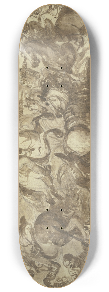 Francesco Simonini - Riders battle with the Turks 8.25 inch art skate deck